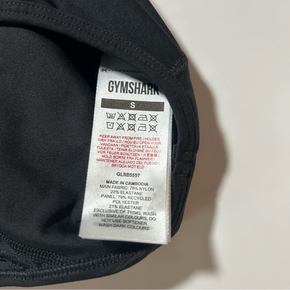 Gymshark Knot Front Whitney Simon’s Black Sports Bra Size Small - Picture 4 of 5